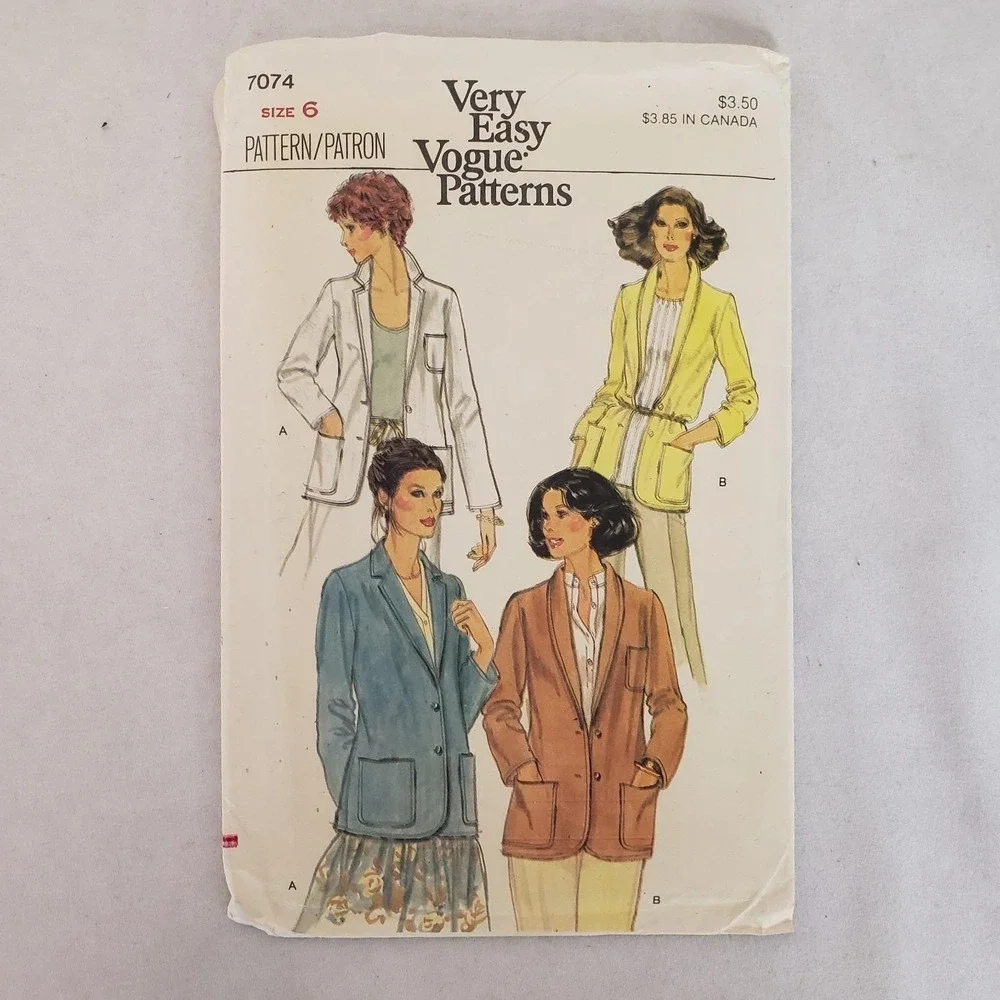Vogue 70s Lot. Vogue Paris‎ Original YSL 2060 + Very Easy Vogue 8152 7074 7191